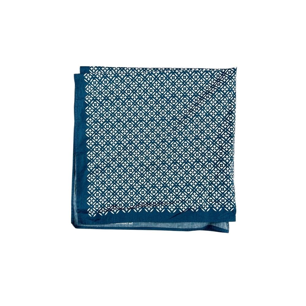 Tea Collection Hair Head Scarf Blue 24" Square